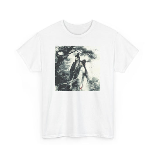 Chinese Couple Under Tree Chinese Traditional Style Tee Shirt